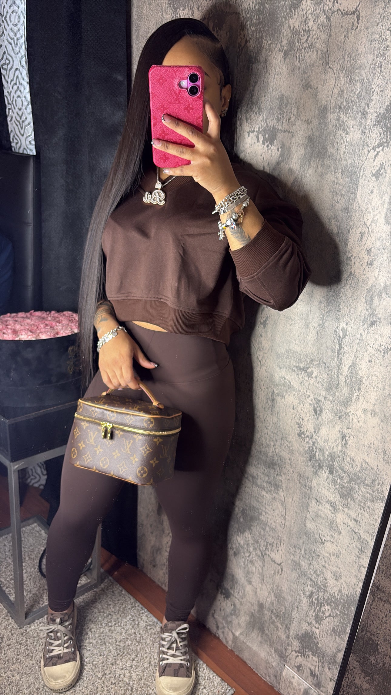 V crewneck 2pc